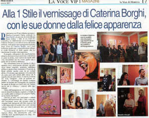 Articolo sulla mostra Fame d'Arte da la Voce di Mantova