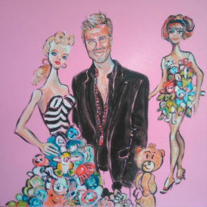 "Ritratto con Barbies" Painting by Caterina Borghi