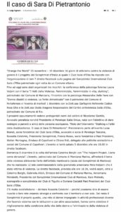 Il Caso di Sara di Pietrantonio, Articolo da ItalyNews.it